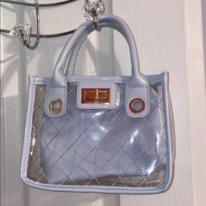 FashionNova clear blue handbag